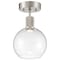Access Lighting Port Nine Burgundy, Burgundy LED SemiFlush, Brushed Steel Finish, Clear Glass 63148LEDD-BS/CLR - alternate 1